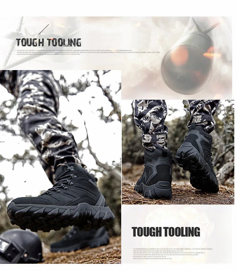 Men’s Tactical Combat Training Boots – Outdoor & Anti-Wear